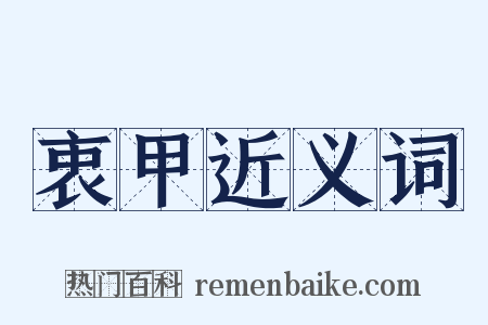 衷甲近义词是什么意思的图片